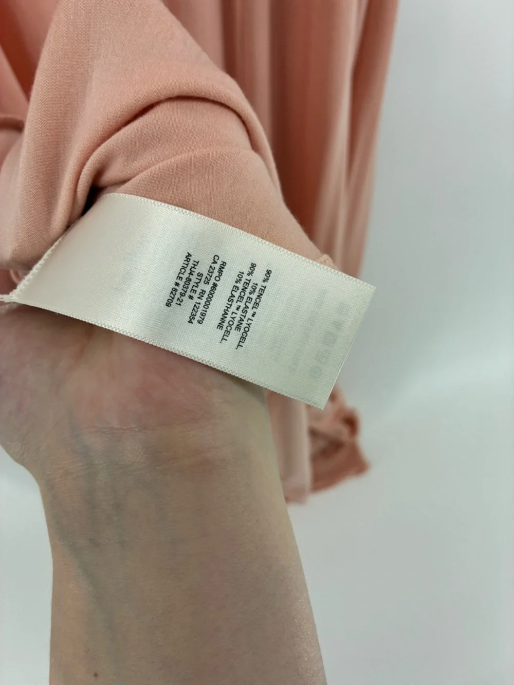 Wilfred Women’s Soft Pink Sleeveless Midi Dress 100% Lyocell - Picture 8 of 11